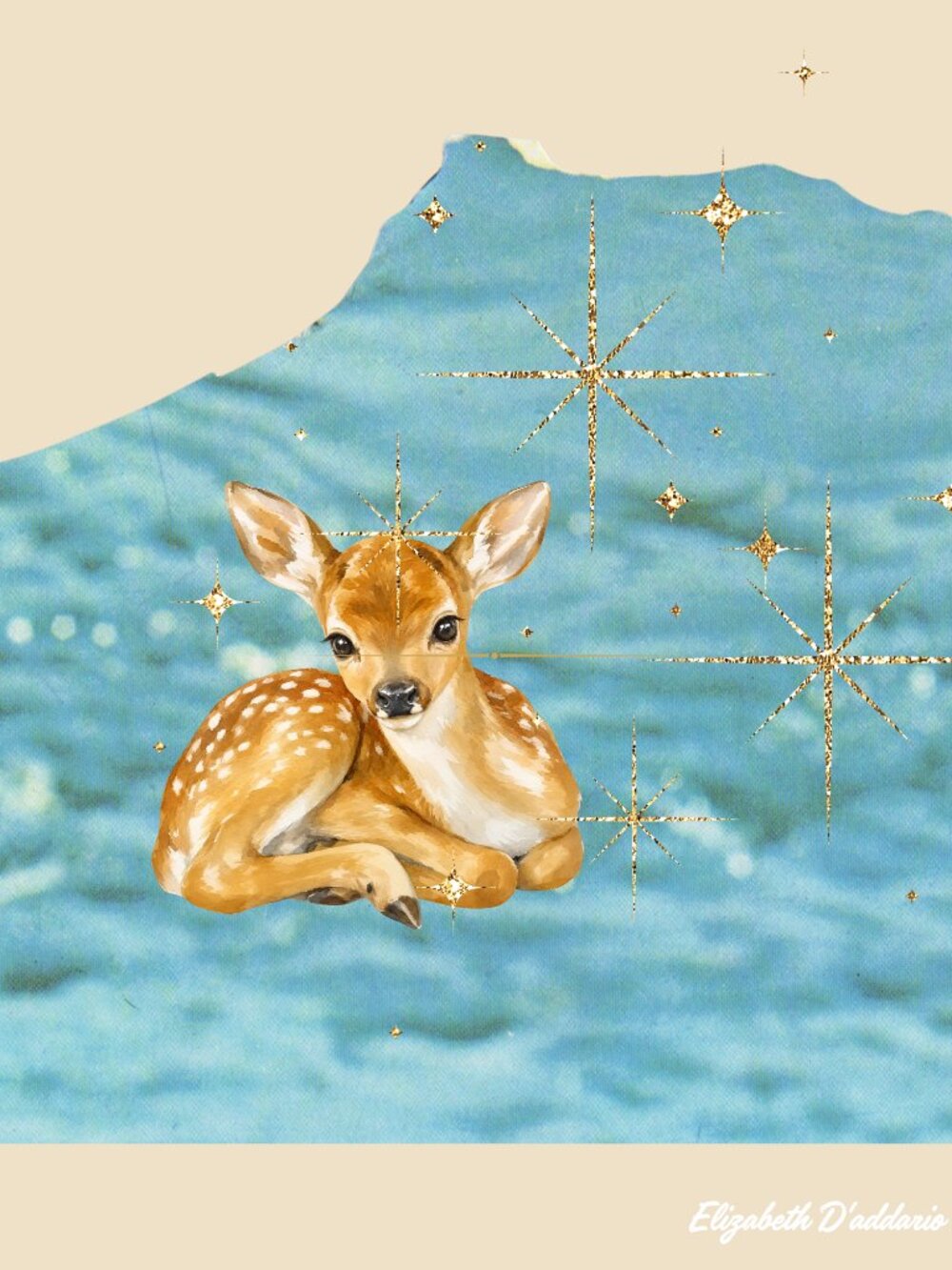 Reindeer Friend Original Art. Print-on-demand.